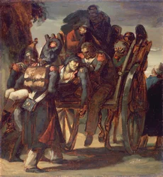 Soldati feriti su un carro, 1814-17